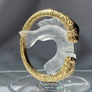 Vintage Handcrafted Etched Brass Lion Head Cuff Bracelet